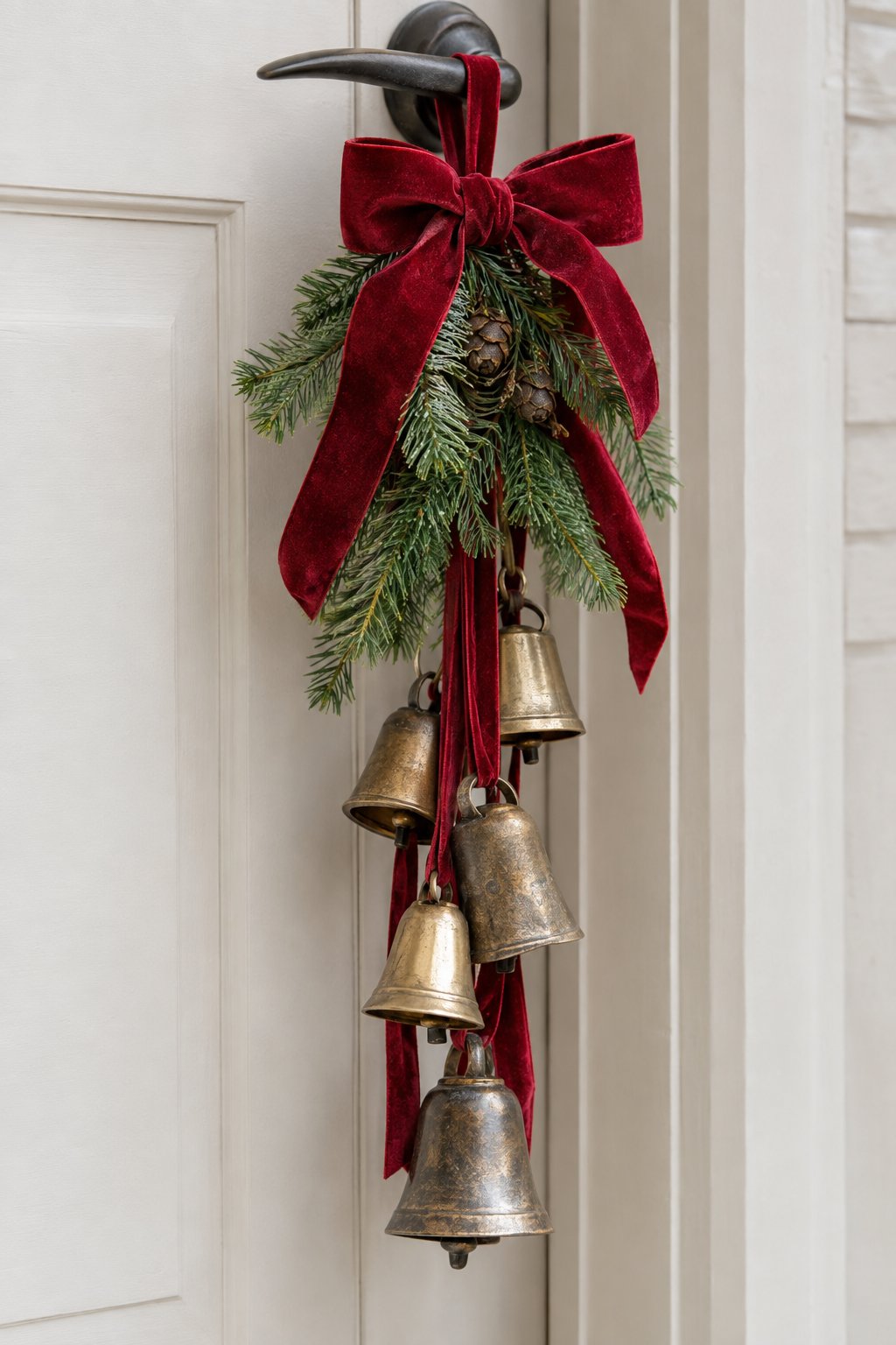 diy bell cluster door hanging