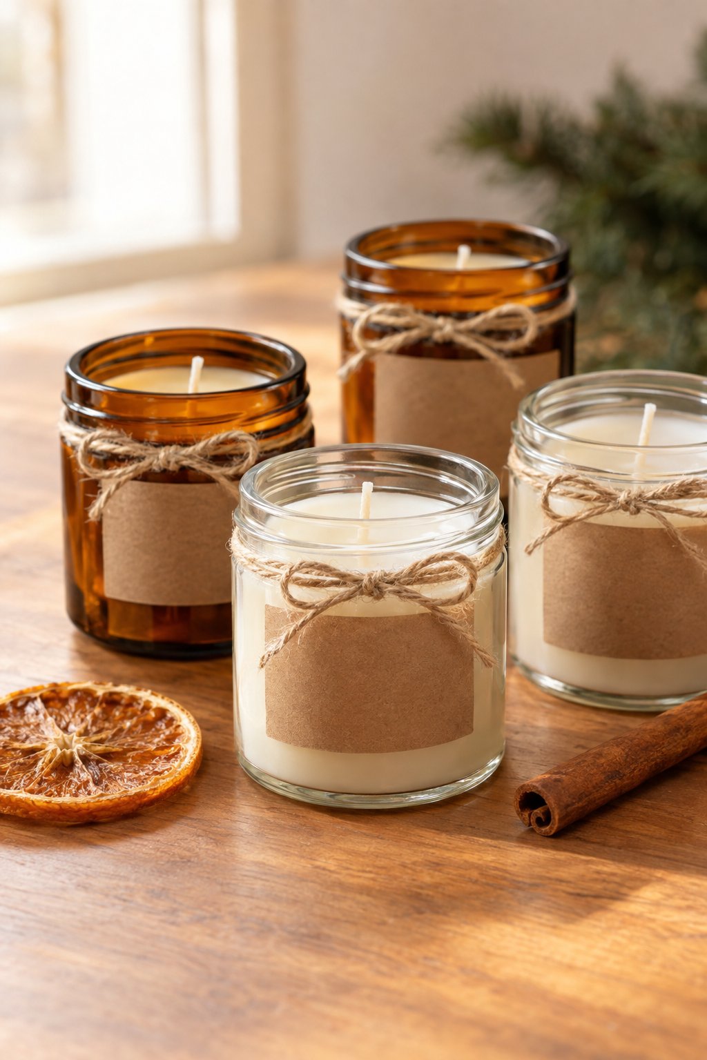 diy christmas scented candles