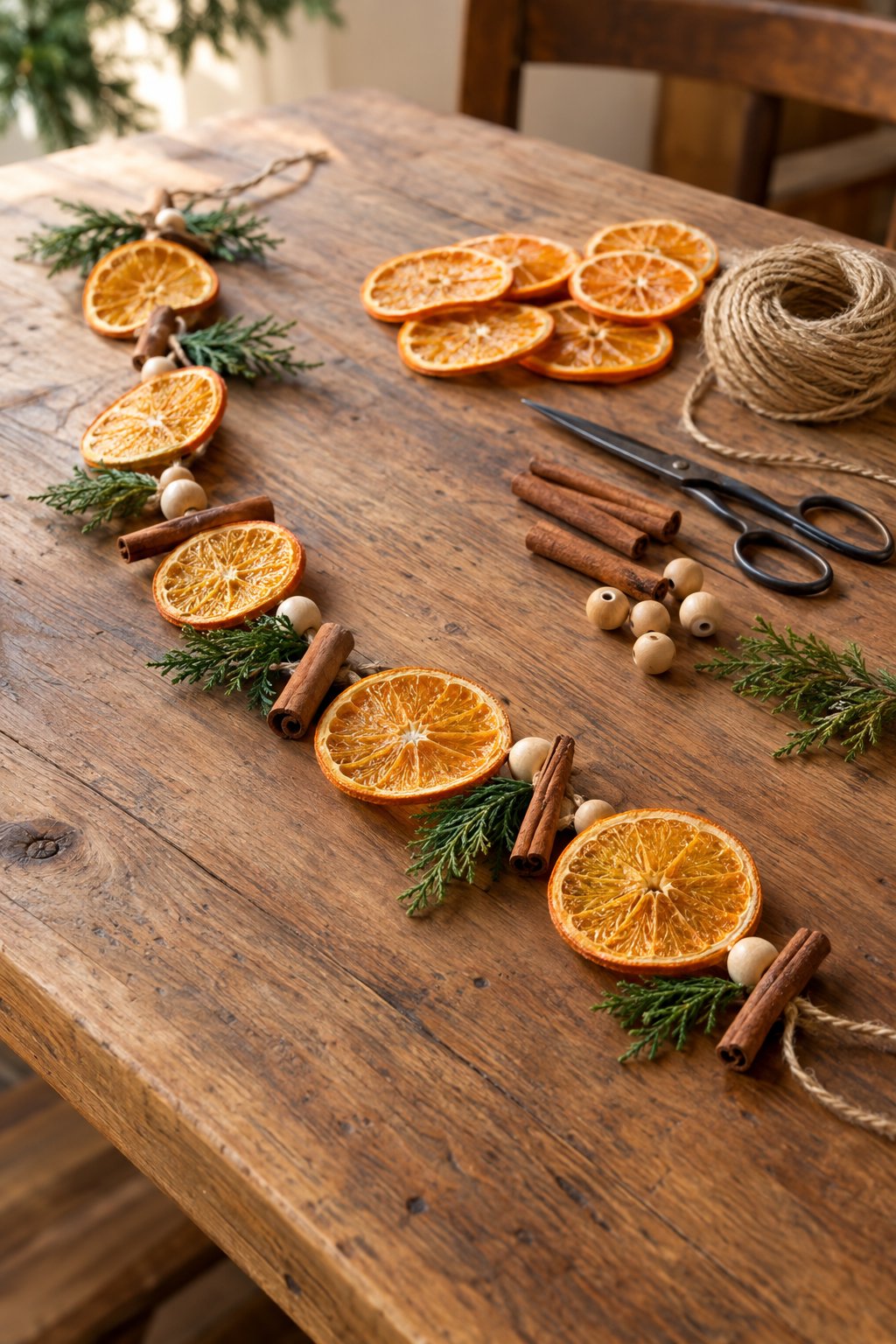 dried orange slice garland