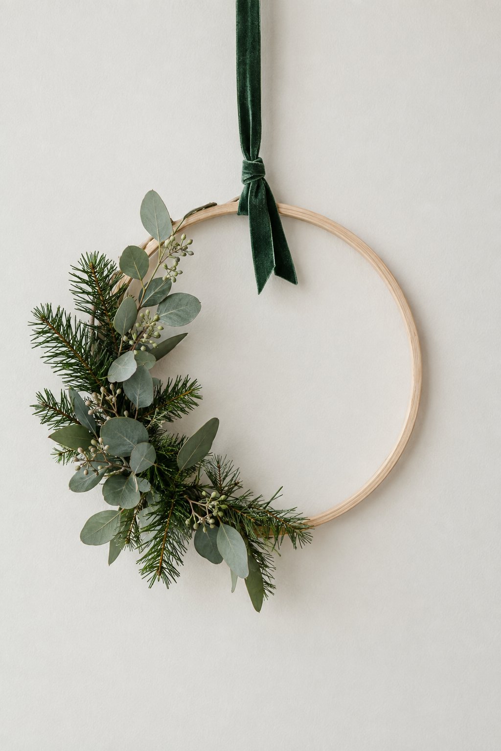 embroidery hoop christmas wreath