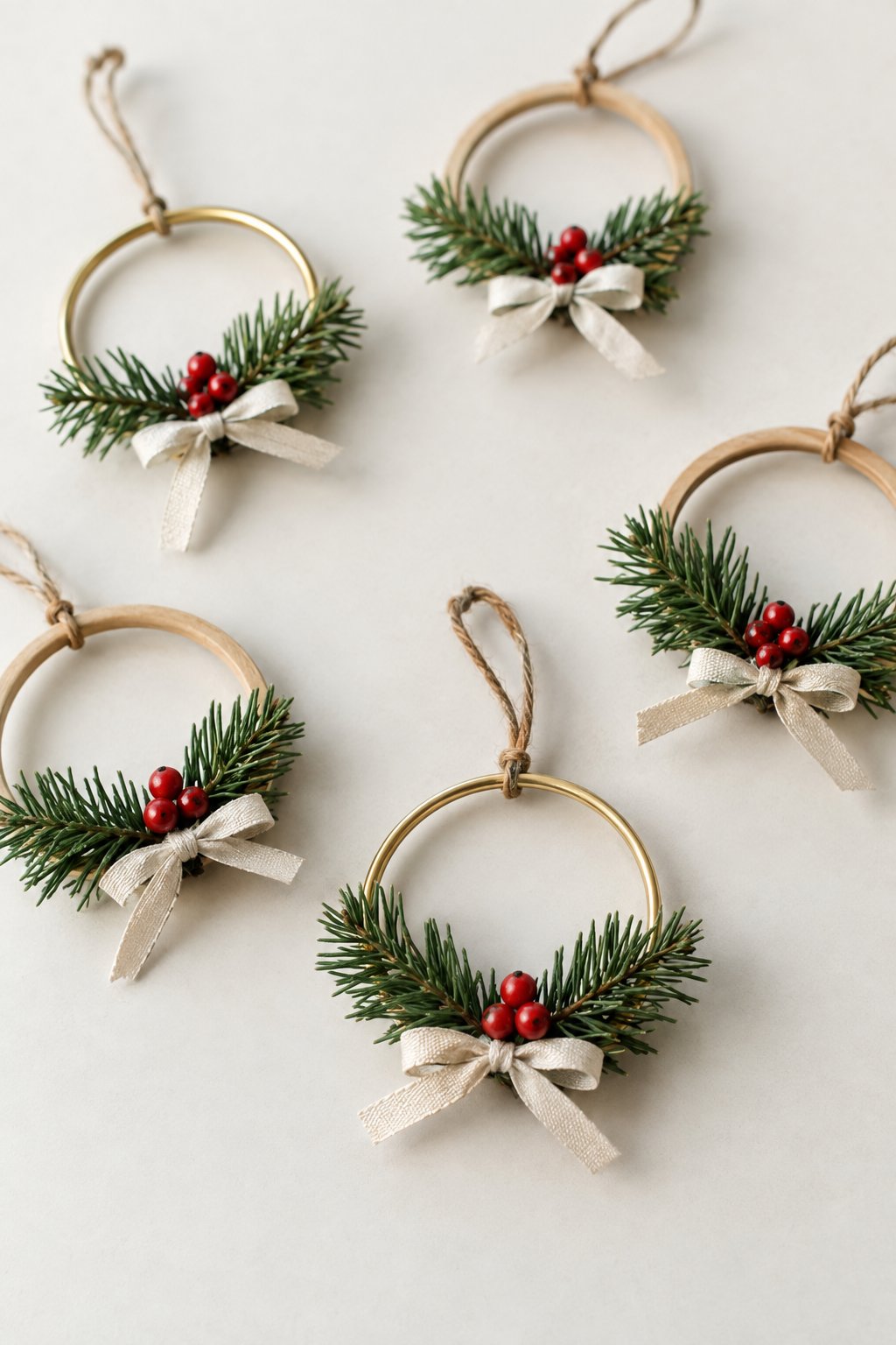 evergreen hoop ornament