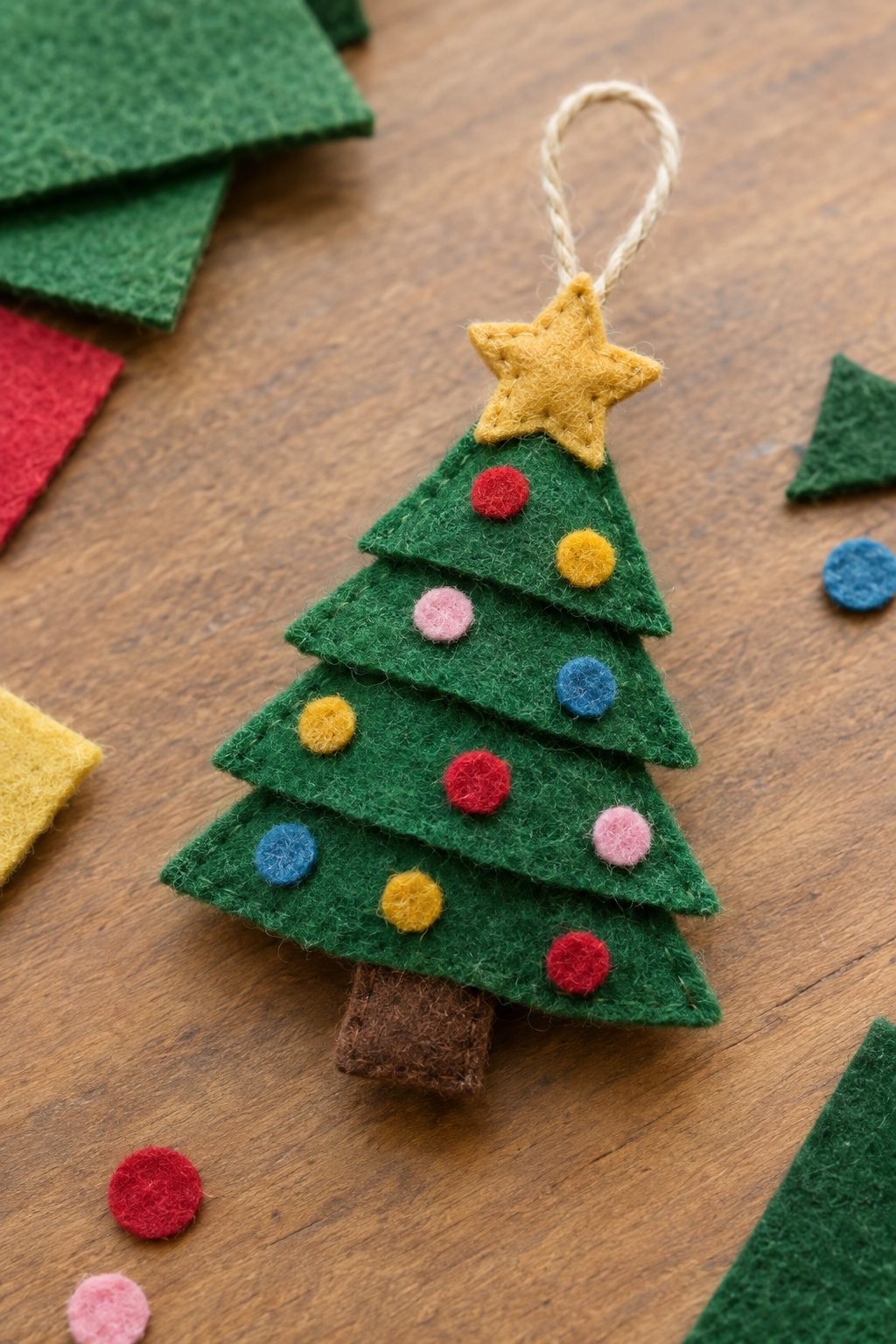 felt christmas tree ornament