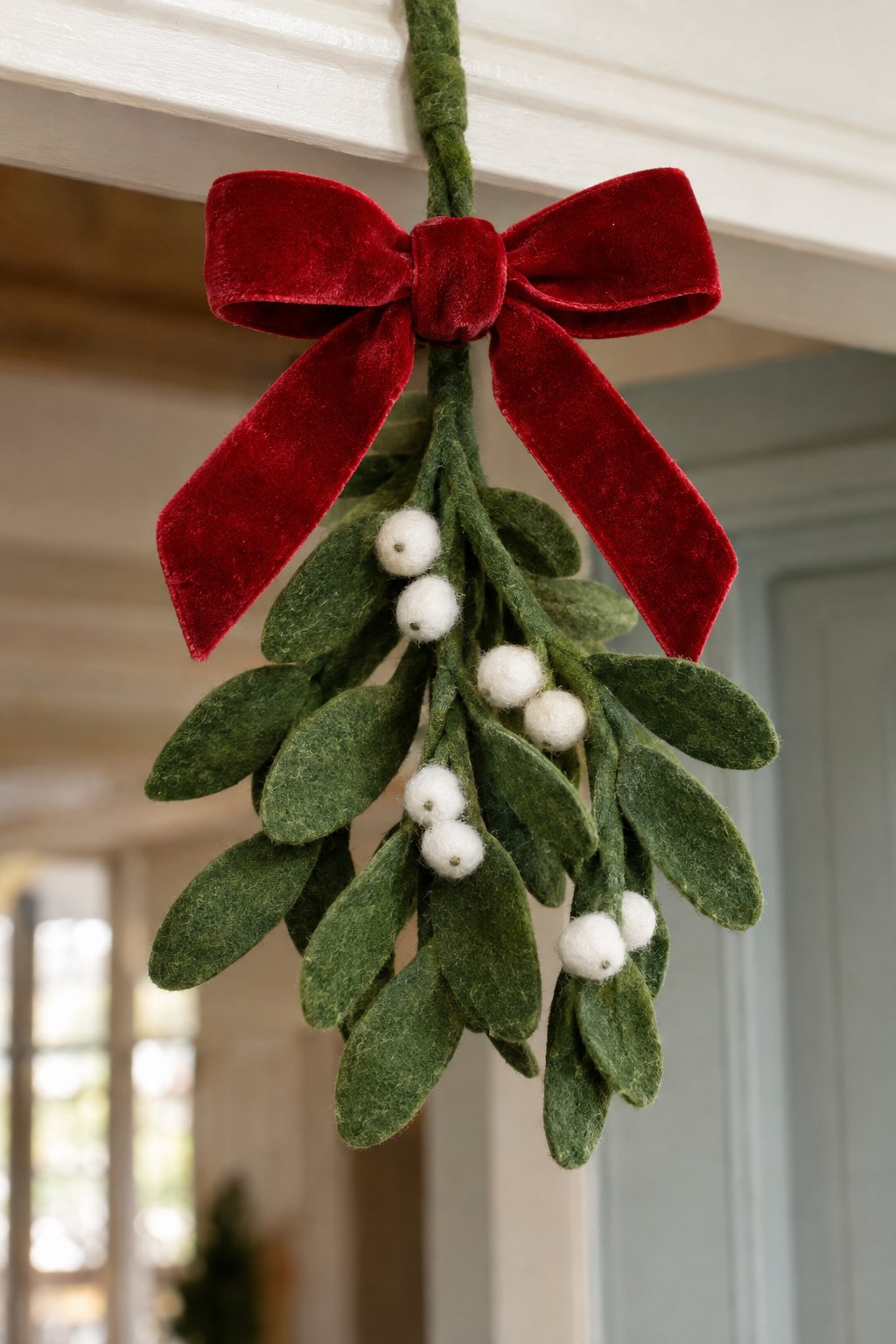 felt mistletoe hanging
