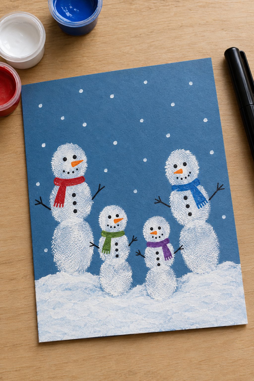 fingerprint snowman family