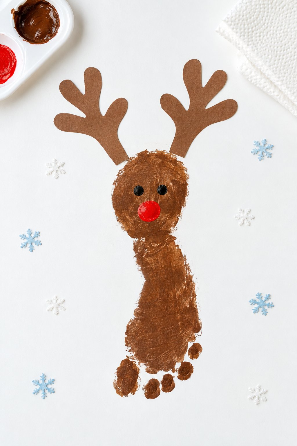 footprint reindeer artwork