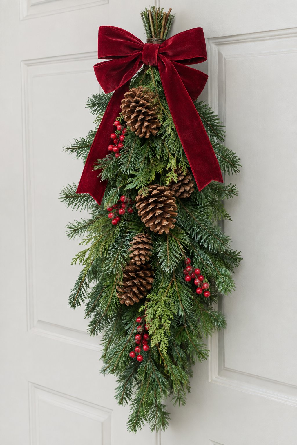 handmade evergreen swag