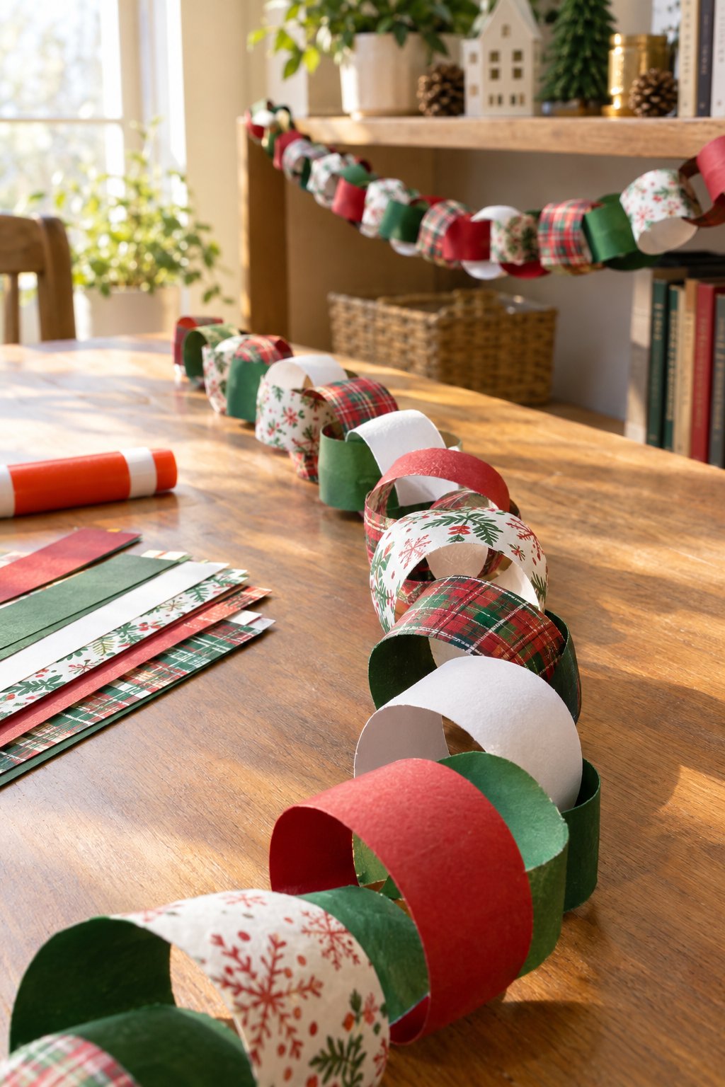 paper chain christmas garland