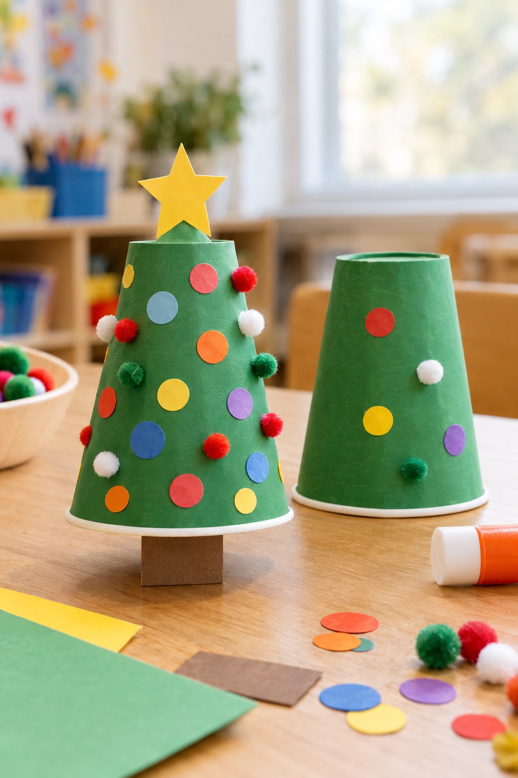 paper cup christmas tree