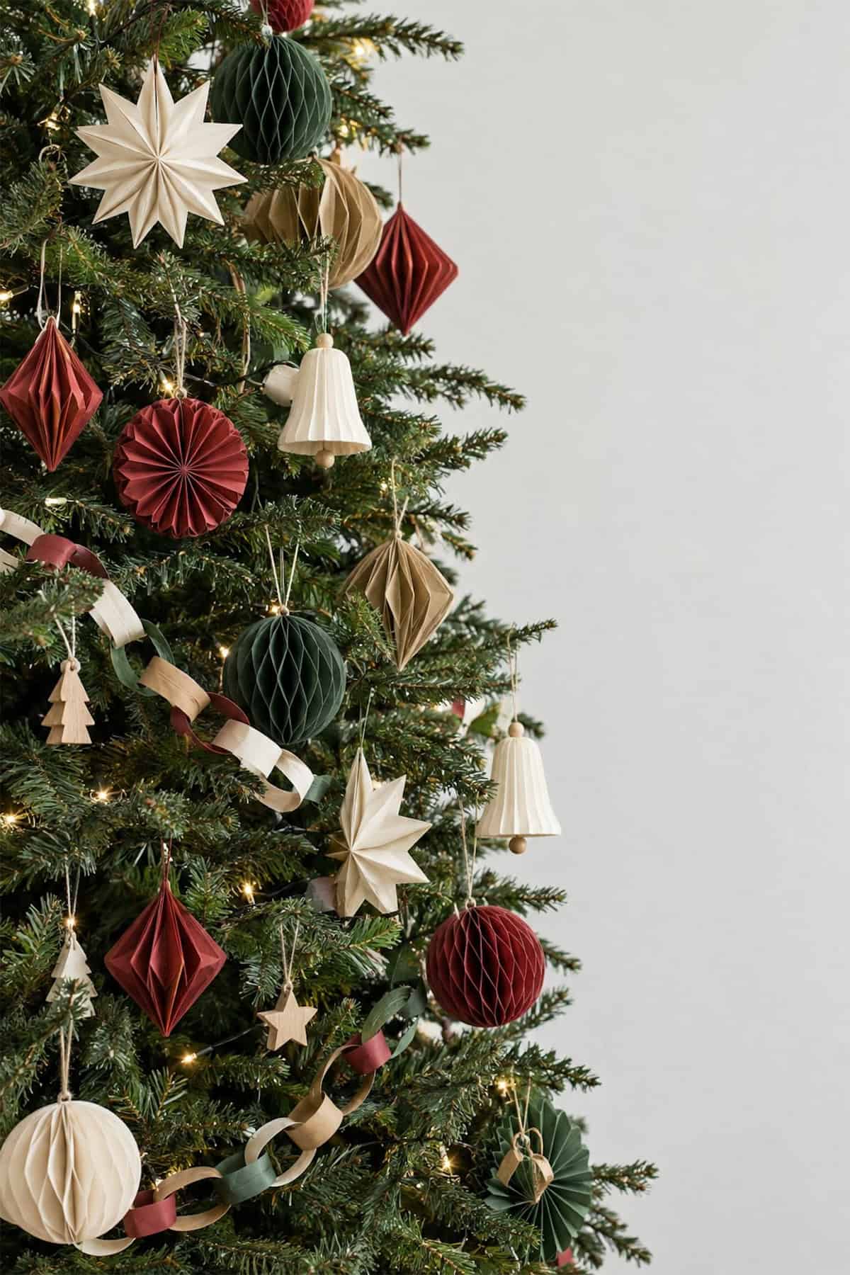 Paper Stars and Honeycomb Tree Ornaments