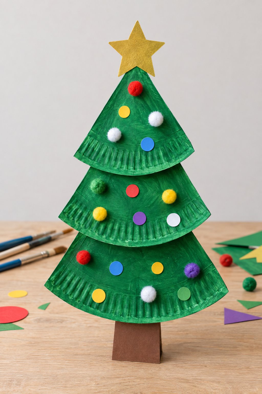paper plate christmas tree