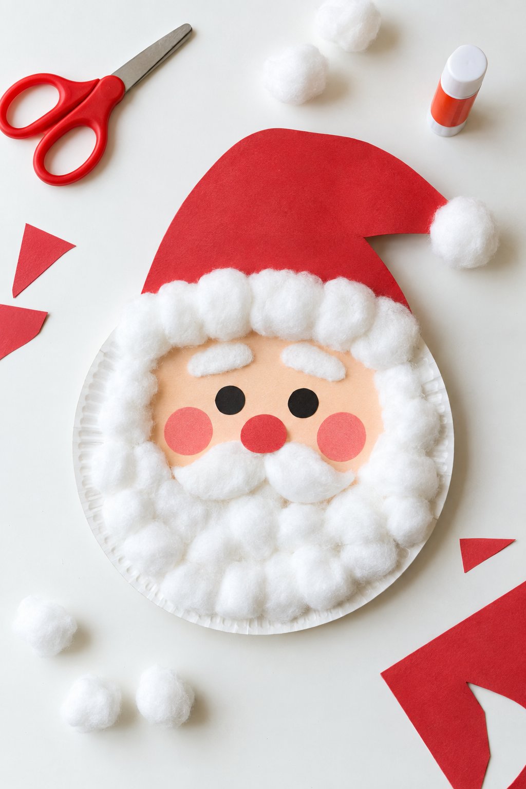 paper plate santa face