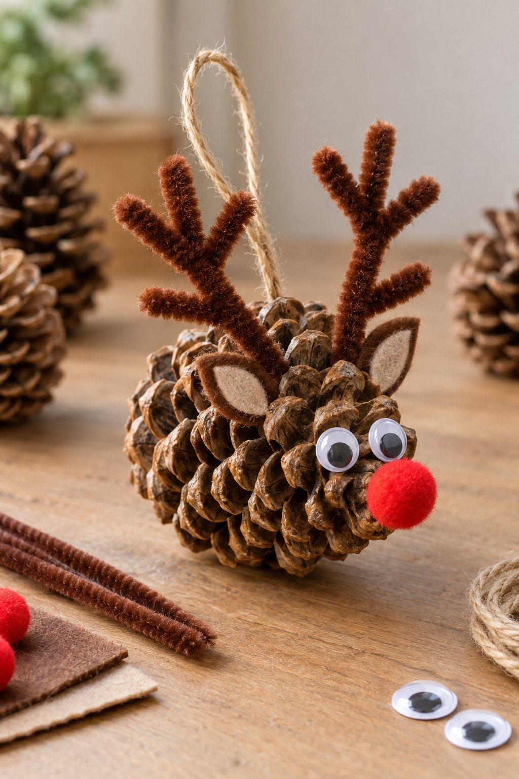 pinecone reindeer