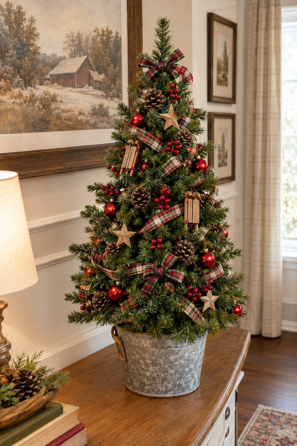 Plaid Ribbon for a Country Mini Tree