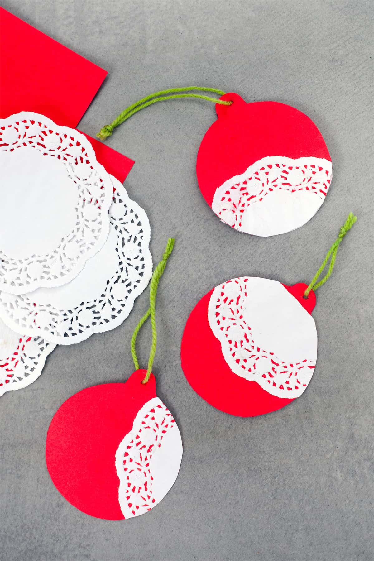 red card Christmas baubles