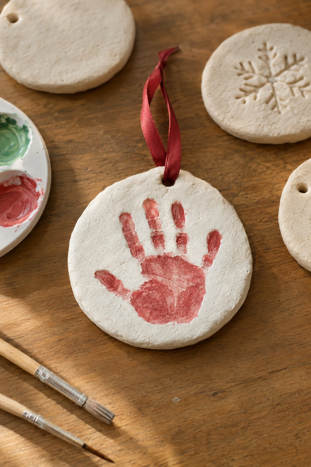 salt dough handprint ornament