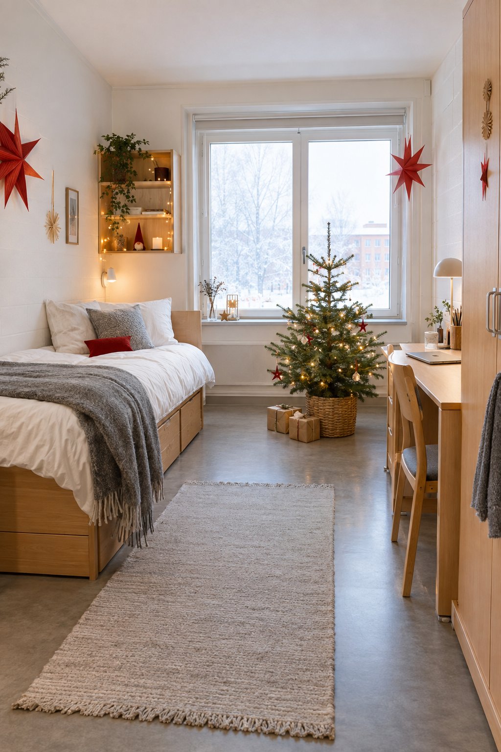 Scandi Christmas Stars and a Dorm Tree