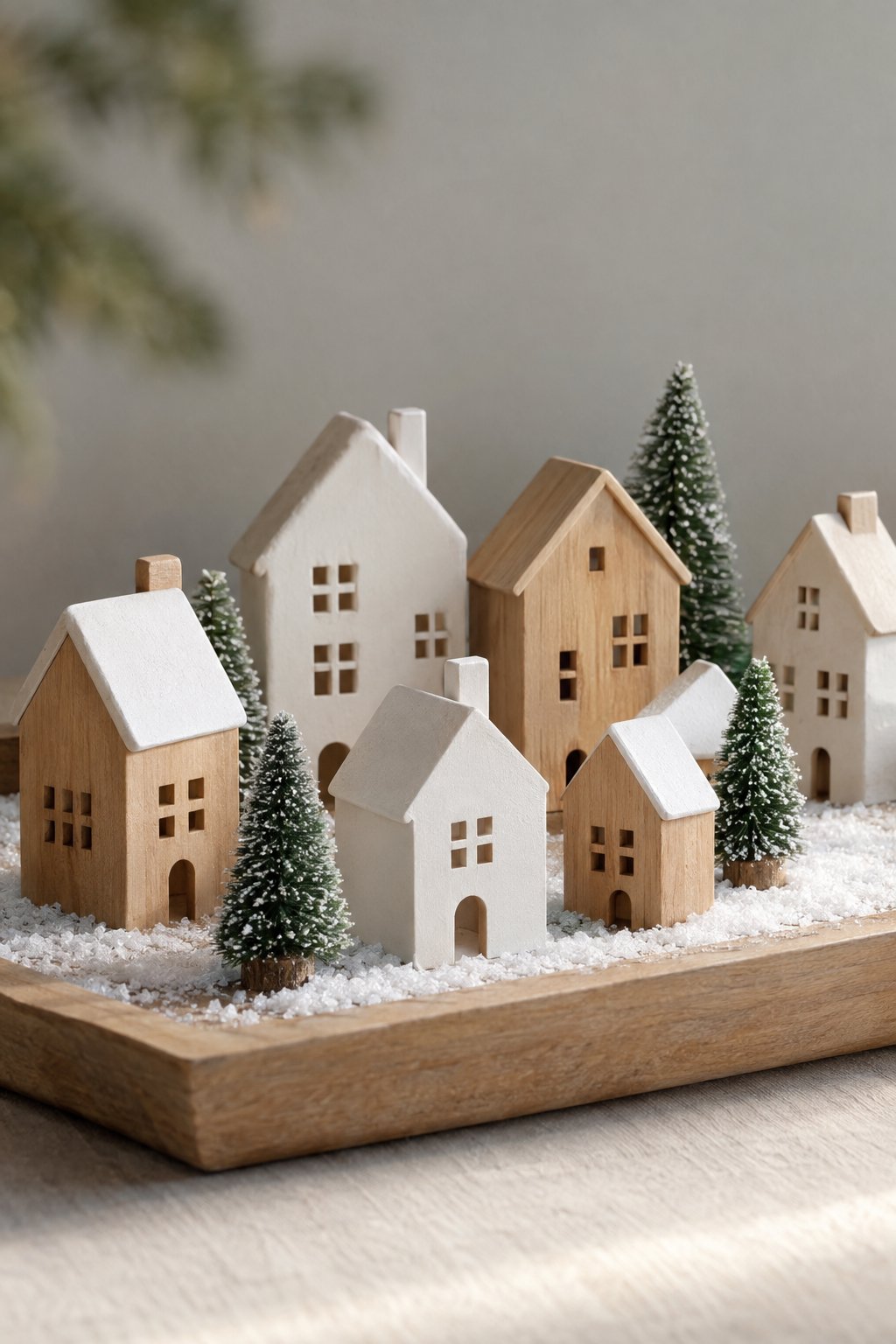simple christmas village houses