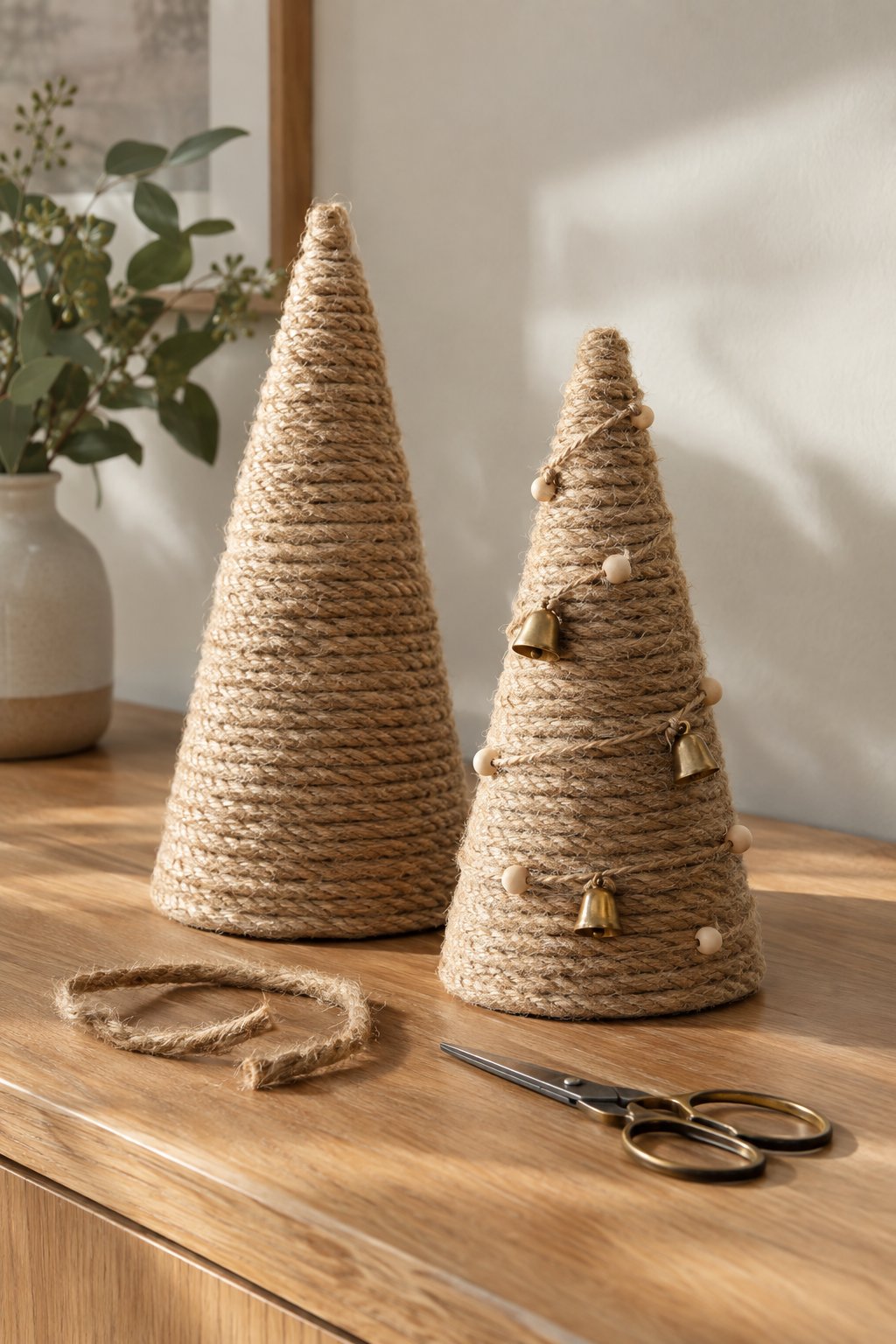 simple rope christmas trees