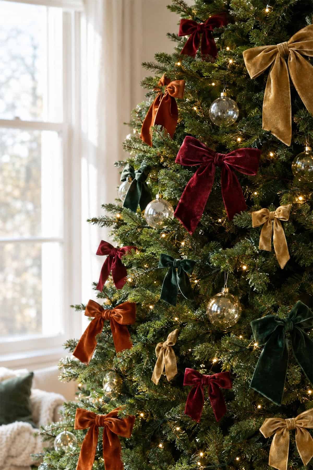Velvet Bows on the Christmas Tree