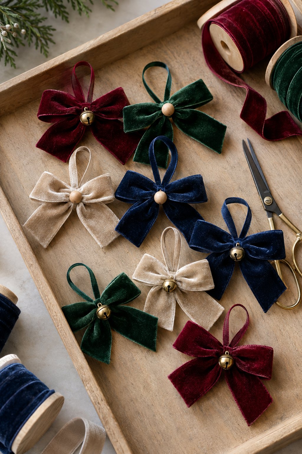 velvet ribbon ornament bows