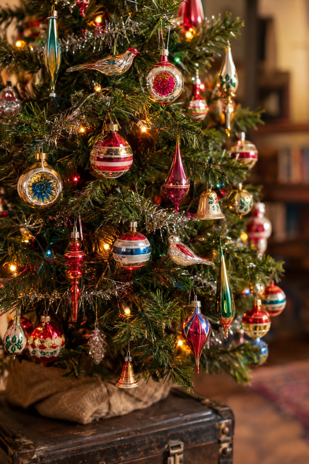 Vintage Glass for a Tabletop Tree