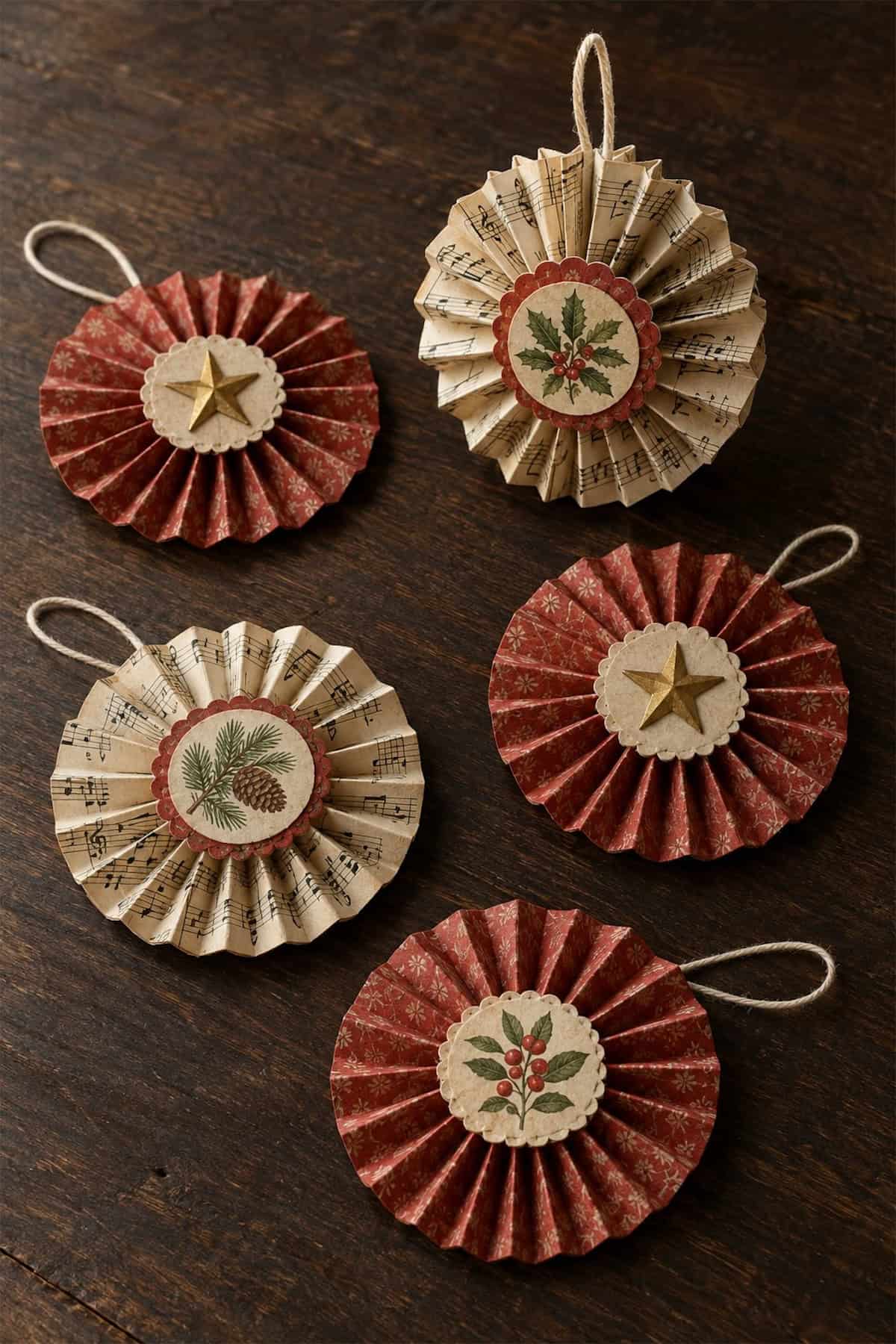 vintage paper rosette medallions